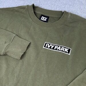 Ivy Park‎ Crewneck Sweatshirt Box Logo Unisex Size Large Army Green